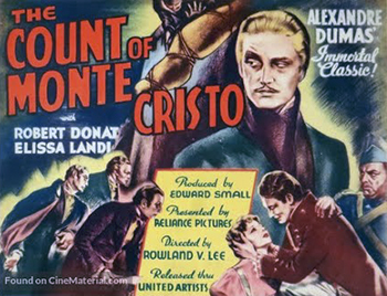 The Count of Monte Cristo: In the midst of the tumultuous Napoleonic era, Frenchman Edmond Dantes (Robert Donat) is charged with a trumped-up crime and sent to prison. But after years of confinement, he escapes, and in the process secures a vast fortune hidden away on the island of Monte Cristo, off the Italian coast. Rebranding himself as a man of nobility and means, Edmond aims to settle scores with traitorous former friend Mondego (Sidney Blackmer) and the others who took his freedom and his fiancée (Elissa Landi). 1934